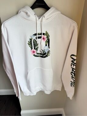 Overtime Tropical Logo Hooded Sweatshirt Adult Size Large